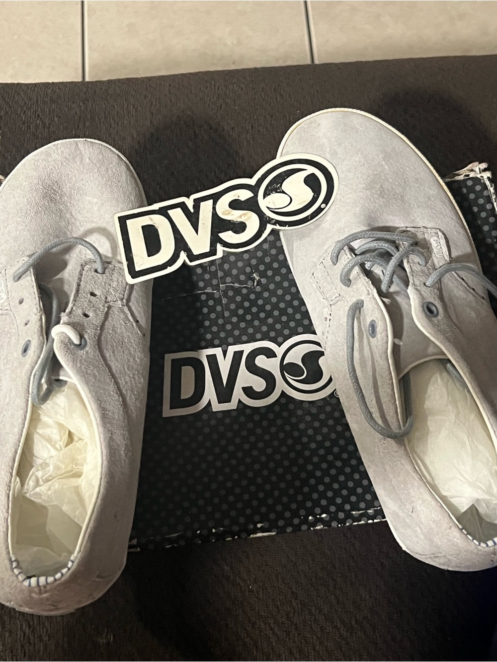 DVS size 7Gray Suede Lace-Up Sneakers